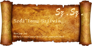 Szélesy Szilvia névjegykártya