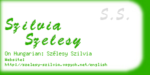 szilvia szelesy business card